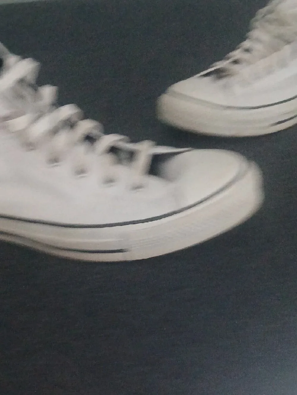 Converse White High Top Sneakers with Blue Star - Picture 5 of 8